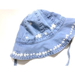 CAPPELLINO DENIM FIORELLINI BABY GIRL