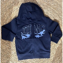 FELPA ZIP NAVY DINO BOY