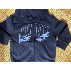 FELPA ZIP NAVY DINO BOY