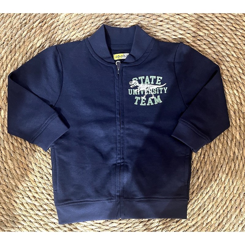 FELPA ZIP NAVY BOY